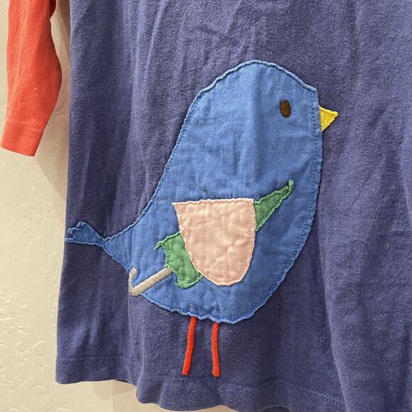 Baby Boden Blue Bird Raglan Sleeve Dress - Picture 3 of 6